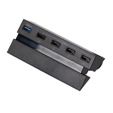 Usb-hubb 5 portars höghastighets expansionsadapter för Playstation 4 med LED-ljus