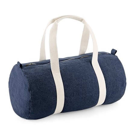 Bagbase Denim Barrel Bag One Size Denim Blue