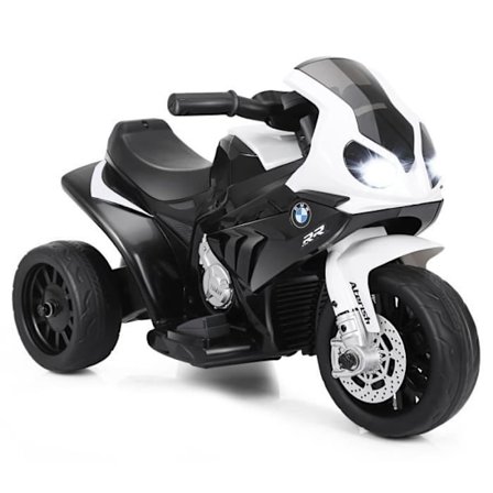 COSTWAY BMW El-motorcykel til børn 6V/4Ah, 3 Km/t med Forlygte, Musik 3 Hjul 1,5-3 År Sort