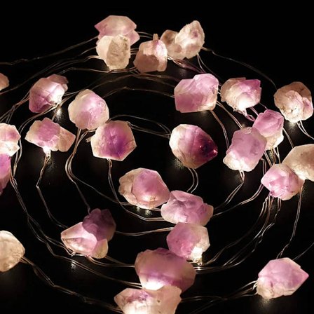 /EA/Koristeelliset valonauhat, luonnolliset ametistivalot 20 LED 6. 20LED