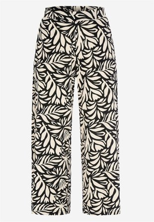 Cellbes of Sweden - Jerseybukser i blød bomulds- og modalblanding i sort / mønstret til damer i størrelse 58/60