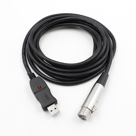 3m USB-hona till XLR-hona Mikrofon USB Mic Länk Kabel Ny [DB]