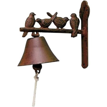 Et par dørklokker, Fugle-dørklokke, Brun, 21 cm*20 cm*10,5 cm, 2 stk