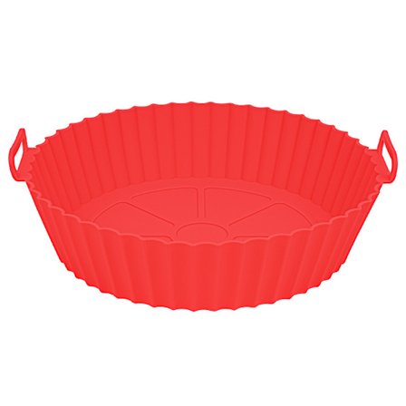20 cm Silikon Bakeform, Egnet for Ovner og Air Fryers (Rød)