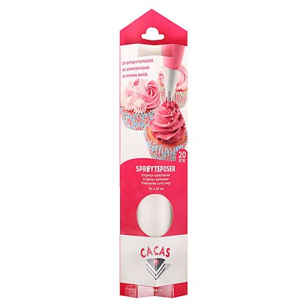 CACAS Sprøyteposer Cacas 41x21cm 20stk
