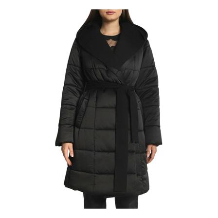 Twinset Belted Coats Sort, Dame Uldfrakker