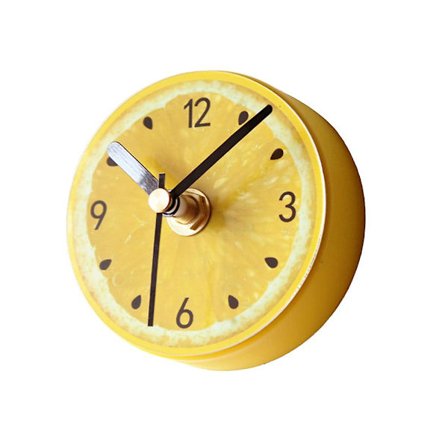 Kylskåpsmagneter Väggklocka med rund fruktmönster