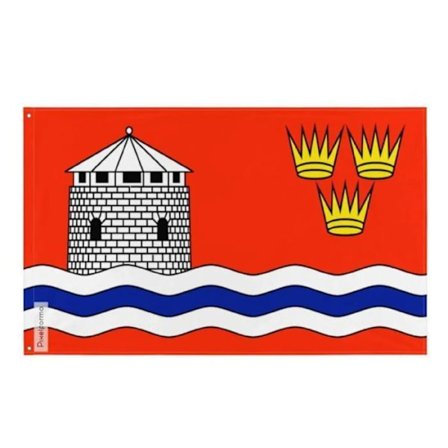 Lippu - Kingston - 160 x 240 cm - Polyester - Tulostus edestä/takaa - Rautaiset silmukat