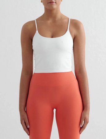 aim ́n Shape Seamless Strap Singlet - White - M