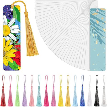 (30 stykker) Sublimering Tomme Side Bokmerke DIY Aluminium Metall H