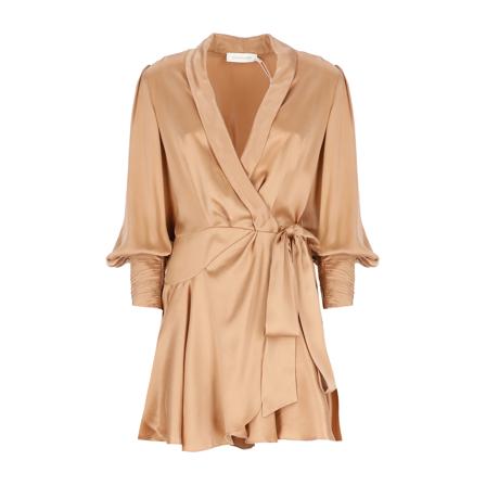 Zimmermann Wrap Klänning beige, Dam, Dam, Storlek: M