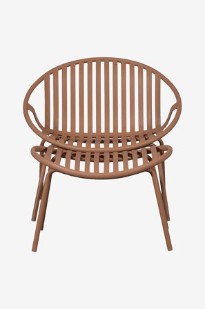 WOOOD - Bruce Lounge Chair + Hocker - Roosa - Nojatuolit ulkokäyttöön - - Homeroom