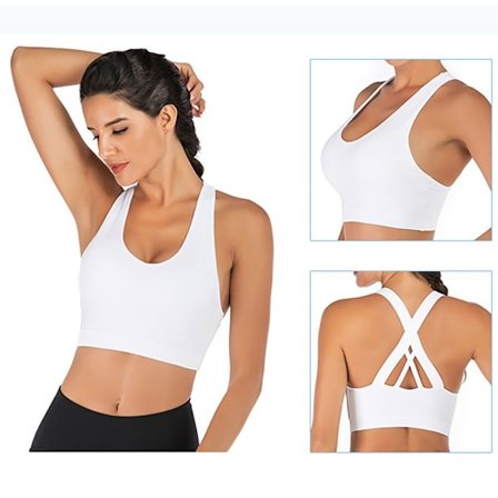 Sports-BH Push-Up Vest HVIT M M