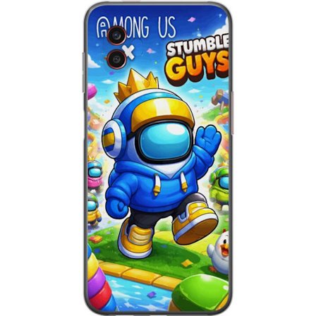 Kompatibelt Mobilskal till Samsung Samsung Galaxy Xcover6 Pro Juventus klubbemblem i svart och vitt med tre guldstjärnor, stilrent sportmotiv med bor