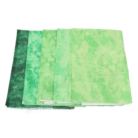 5 st Bomulls Quiltnings Tyg Fläckfärgat 50 cm Långt 45 cm Brett Mjukt Lappverkstyg för Hantverk DIY Reparation Grön 50 cm Långt 45 cm Brett (5 st)