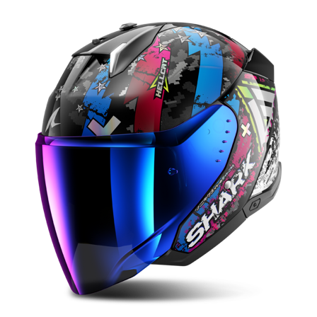 Jethelm Shark Skwal i3 Jet Zwart/Blauw XL