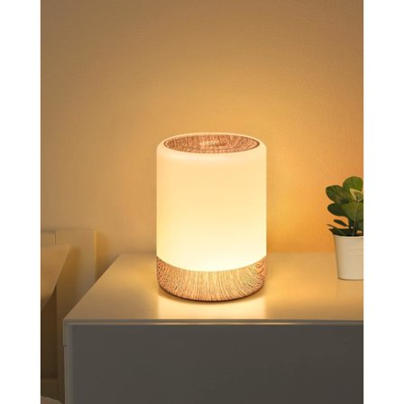 Dæmpbar Touch Bordlampe til Sengen, Med 256 Farver RGB Varm Farveskiftende LED Natlampe til Børn, 2200mAh USB Genopladelig