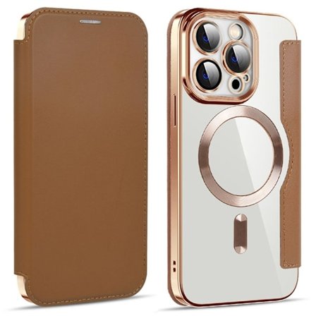 iPhone 14 Pro Wallet Cover MagSafe Card Holder - Brown