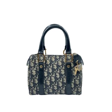Dior Vintage Pre-owned Canvas handvskor svart, Dam Vintage Väskor, Dam, Storlek: ONE SIZE