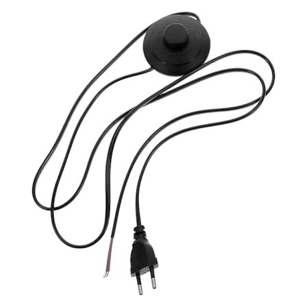 Lampun johto jalkakytkimellä sängyn viereen ja toimistokäyttöön Musta Abs 180.00X7.00X3.00CM 1-pakkaus