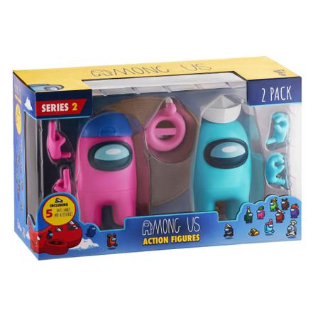 Among Us Action Figurer 2-pack S2 Pink & Cyan Multicolor Pink & Cyan