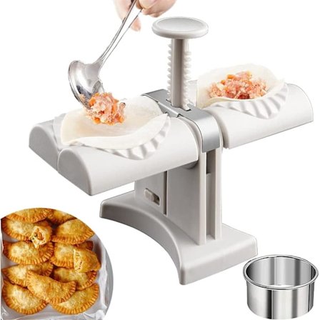 Dubbel Ravioli Maker, Automatisk Ravioli Form, Ravioli Form Kit Degpress och Dumpling Form, Automatisk Ravioli Form, Snabb och Bekväm, Mat Gra