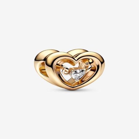 Pandora - Radiant Heart & Floating Stone -riipus - 14k kullattu