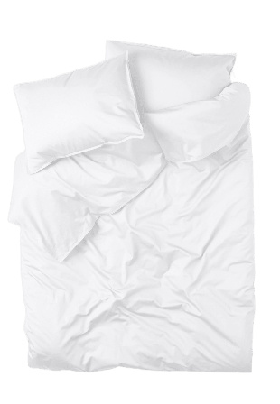 VIDE Enfärgat bäddset i satin 220x210 cm Sängkläder Vit ONESIZE