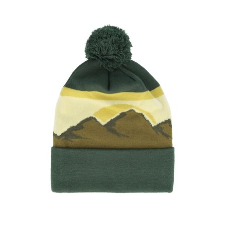 Beechfield - Vert pom Bonnet - Alpine Mountain Peaks Green Pom @ Hatstore