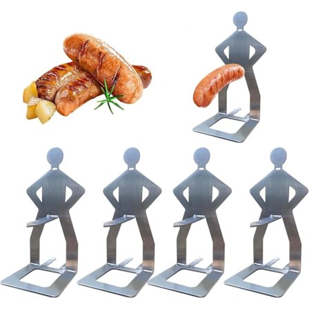 BBQ pølseholder i rustfrit stål, sjov pølserister