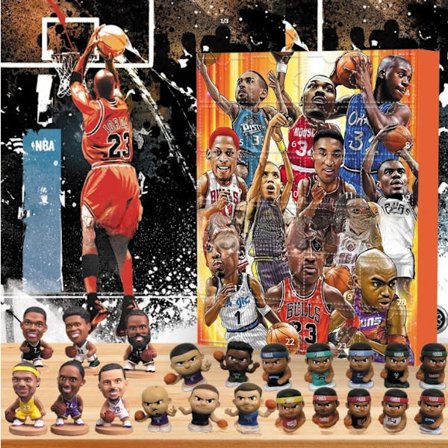 2025 Basketball Blind Box NBA Julekalender - 24 dager, LeBron James, Kobe og andre stjerner, de beste julegavene