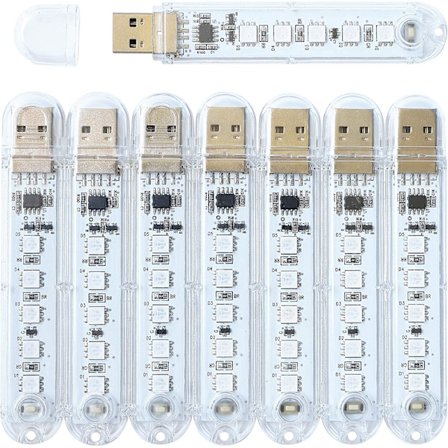 USB-lys, nattlys plugg-in, liten LED-lysbjelke, med 5