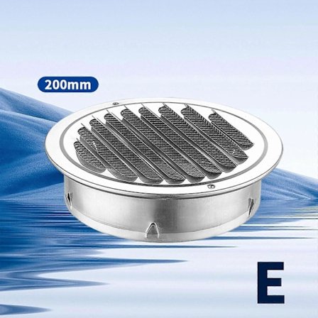 Rund 75-200 ventilationsgaller rostfritt stål insektsnät fläns ventilationsgaller
