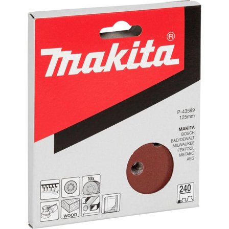 Makita slipepapir 10-pk 125mm K240