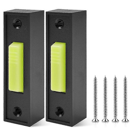 2 stk Universelle Garasjeportåpnerbrytere 41a4166 Lysende Veggmontert Trykknapp Svart Finish Med