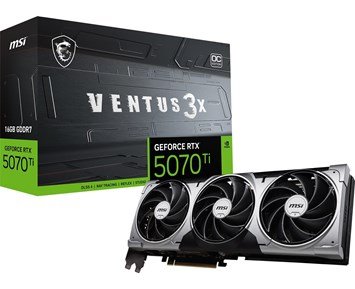 MSI-GeForce RTX 5070 Ti 16GB VENTUS 3X OC-MSI GeForce RTX 5070 Ti VENTUS 3X OC 16GB-Computer components-Nvidia
