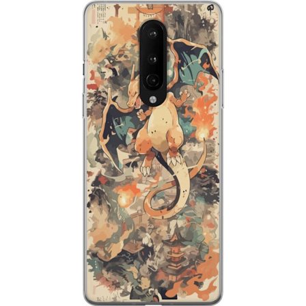 Kompatibelt Mobilskal till OnePlus OnePlus 8 Drake med eldvingar