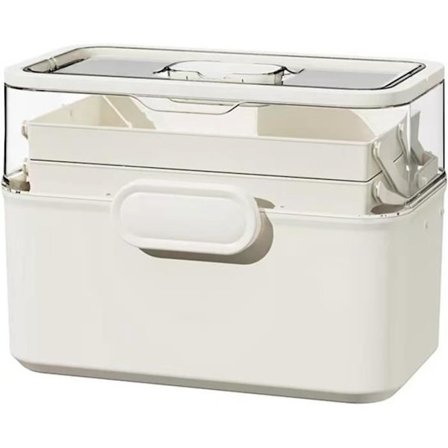 Medisinboks - Ikke spesifisert - 3 nivåer - Bærbar - Sammenleggbar - Premium plast