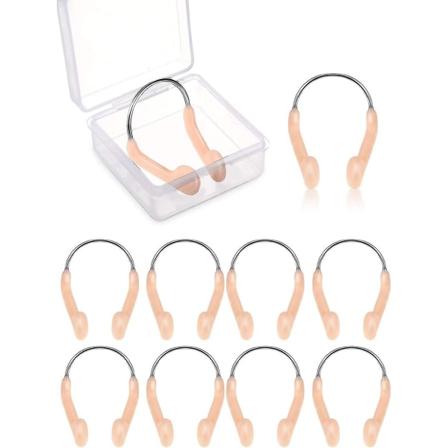 Silikoniset nenätulpat uima-nenäpidikkeet Harjoittelunenäsuoja teräksellä Yhteensopiva aikuisten uintikilpailu (aikuisten koko) 8 kpl