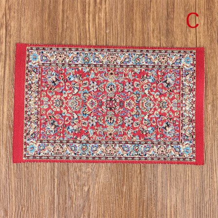 1:12 Dollhouse Miniatyr Golvmatta Matta Vävt cover Matta Modell