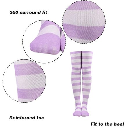 Julstrumpa Randig Lårstrumpa Barnstrumpa Knästrumpa Halloweenfeststrumpa