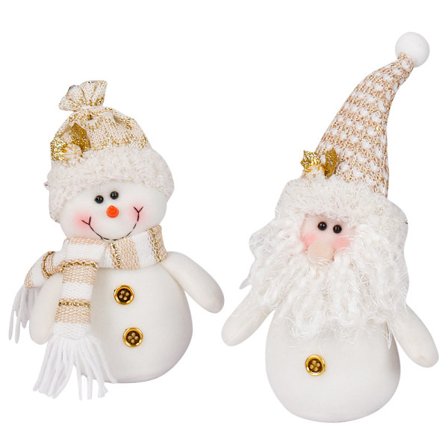 2 st artiklar de Noël bonhomme nain bonhomme de neige bonhomme de Noël poupée produits de decoration de Noël cadeaux de Noël