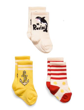 Orca 3-Pack Socks Red Mini Rodini