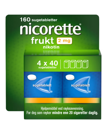 Nicorette 2 mg sugetabletter frukt 4x40 stk