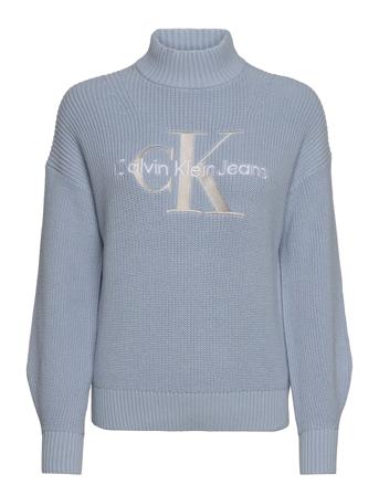 Two T Monogram Loose Sweater Blue Calvin Klein Jeans