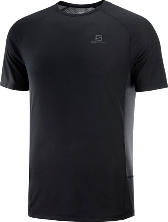 Salomon Men's Cross Rebel SS T-Shirt Men Short sleeved fitness sweater Black XL