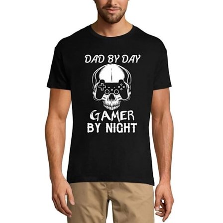 T-shirt herr Dad By Day Gamer By Night - TV-spel – Dad By Day Gamer By Night - Gaming – Vintage svart T-shirt