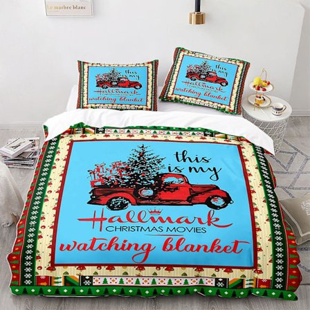 Jul K10 # 3d Quilt Cover Jul Trefärgad Fyra Delars Sängkläder