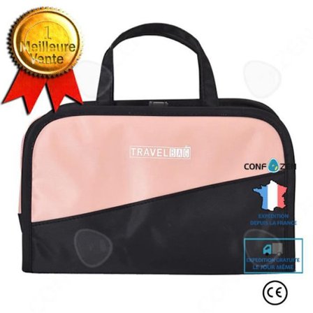 Säilytyslaatikko - CONFO - Liikematka - Vedenpitävä - Musta vaaleanpunaisella - Monitoiminen