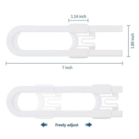 Børnesikret skabslås Babysikkerhedslås U-formet skabslås til hjemmet